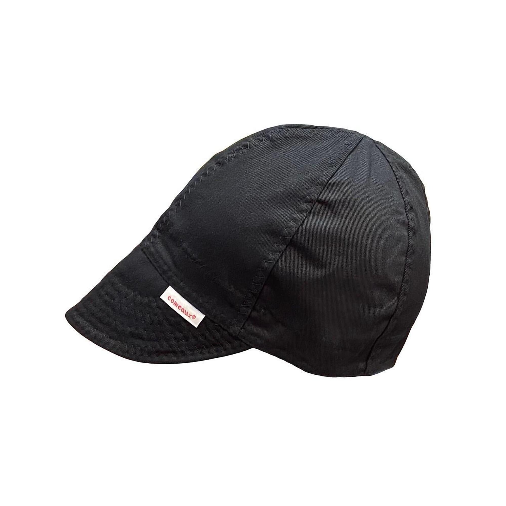 Comeaux Caps Single Sided Welder's Cap, Solid Black 12 Pack